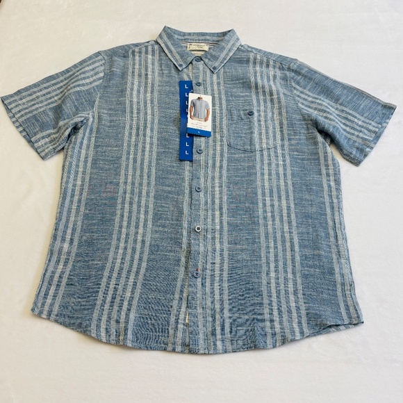 Weatherproof Blue Casual Button Down Shirt with Stripes - Picture 7 of 15